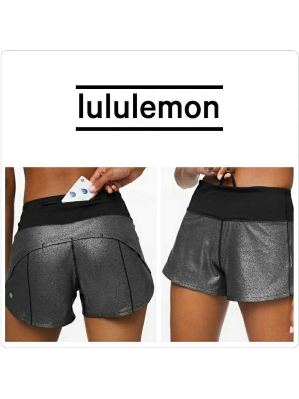 NWOT Lululemon 4" Speed Up Foil Lined Shorts 8